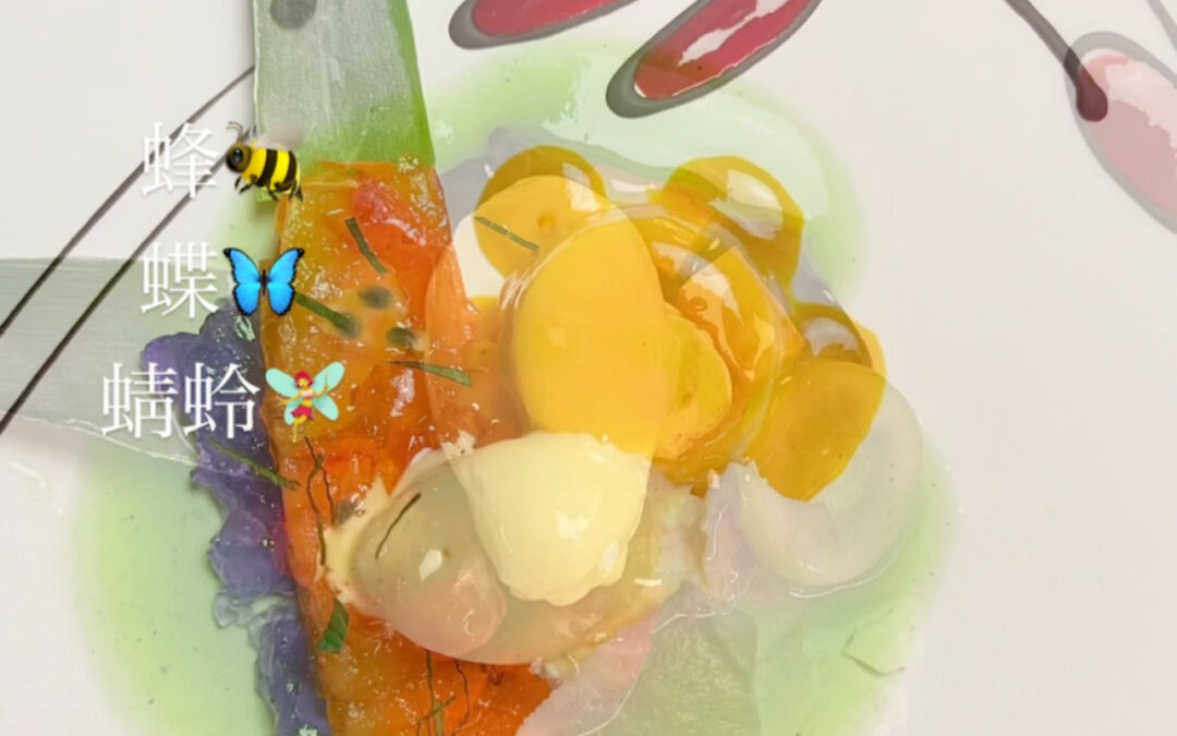 ✨デザートプレートに遊び心昆虫を描いて!
